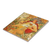 herfst van Alphonse Mucha Tegeltje (Zijkant)
