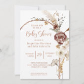 HERFST van BEIHO Floral Modern Copper Baby shower Kaart (Voorkant)