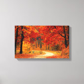 herfst van bosgebied rond doek canvas afdruk (Voorkant)