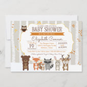 Herfst van bossen / Uitnodiging van het Baby showe (Voorkant)