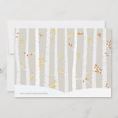 Herfst van bossen / Uitnodiging van het Baby showe (Achterkant)