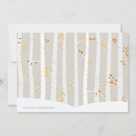 Herfst van bossen / Uitnodiging van het Baby showe (Achterkant)