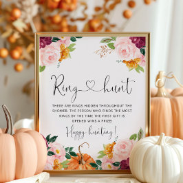 Herfst van Bourgogne, bloementjachtwedstrijd vrijg Poster