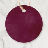 Herfst van Bourgogne, florale pompoenen, baby show Bedankjes Labels (Achterkant)