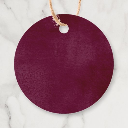 Herfst van Bourgogne, florale pompoenen, baby show Bedankjes Labels (Achterkant)