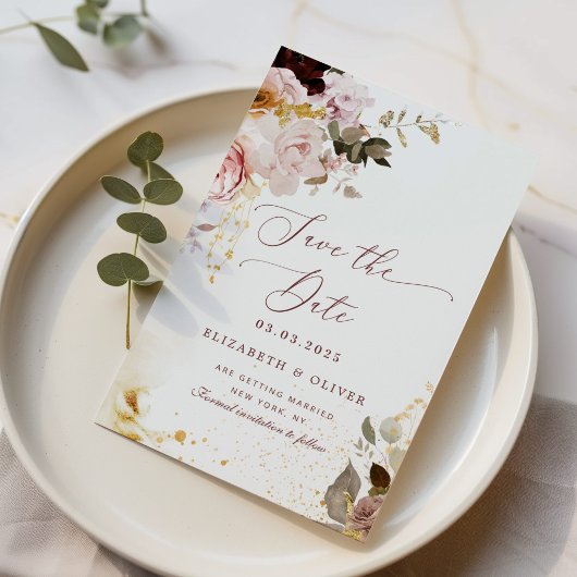 Herfst van Bourgogne Sparen de datum Kaart