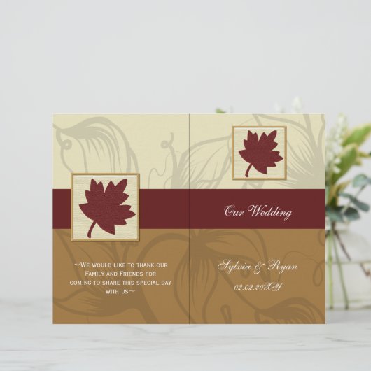 herfst van cranberry leaf herfst herfstbruiloft (Staand voorkant)