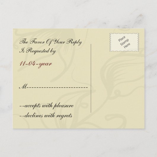 herfst van cranberry leaf herfst herfstbruiloft uitnodiging briefkaart (Achterkant)