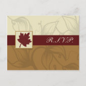 herfst van cranberry leaf herfst herfstbruiloft uitnodiging briefkaart (Voorkant)