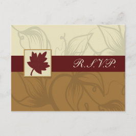 herfst van cranberry leaf herfst herfstbruiloft uitnodiging briefkaart