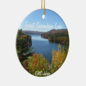 herfst van de Adirondacks-sierman Keramisch Ornament (Rechts)