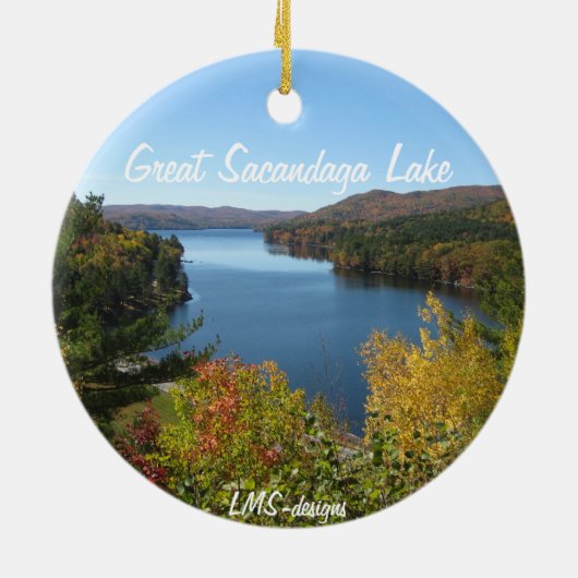 herfst van de Adirondacks-sierman Keramisch Ornament (Achterkant)