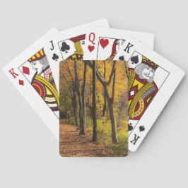 Herfst van de Bike Trail II Pokerkaarten