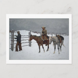 Herfst van de Cowboy door Frederic Remington Briefkaart