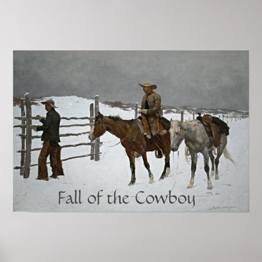 herfst van de Cowboy van Frederic Remington Poster (Voorkant)