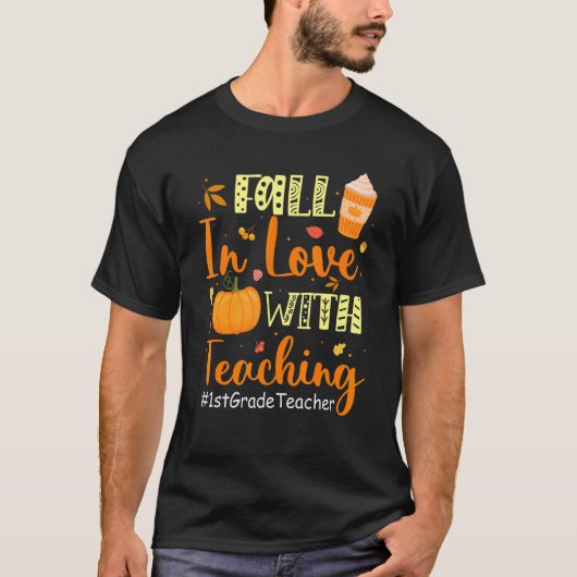 herfst van de eerste klas in liefde voor het docer t-shirt (Voorkant)