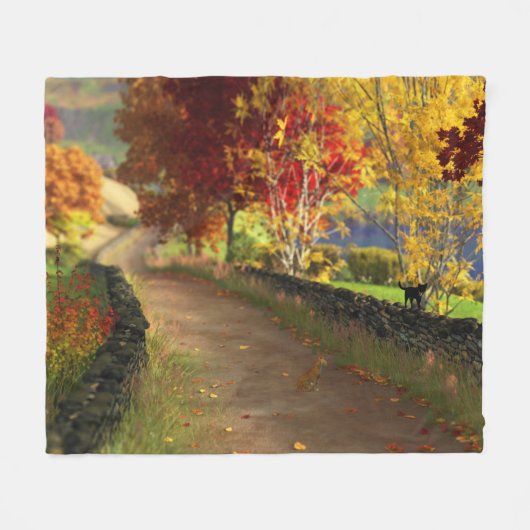 Herfst van de Glen Fleece Blanket Deken (Voorkant (Horizontaal))