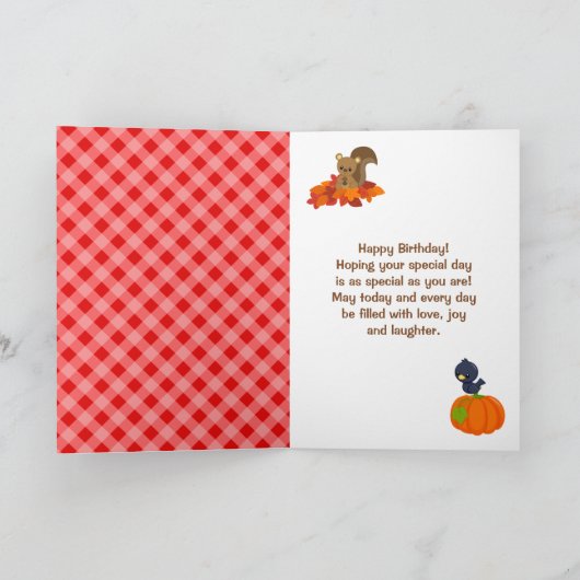 Herfst van de herfst kaart (Binnen)