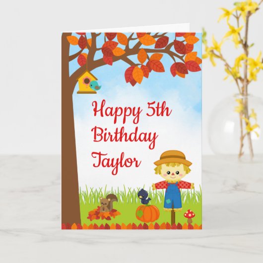 Herfst van de herfst kaart (Gele Bloem)