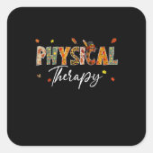 Herfst van de herfstboom van de fysische therapie vierkante sticker (Voorkant)
