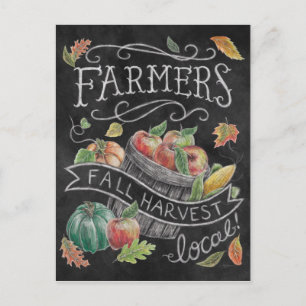 Herfst van de landbouwer Harvest Chalkboard Feestdagenkaart