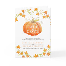 Herfst van de liefdespompoenbruiloft met waterverf