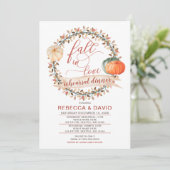Herfst van de liefdespompoenen herfst kaart (Staand voorkant)
