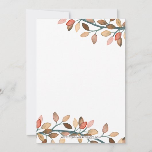 Herfst van de liefdespompoenen herfst kaart (Achterkant)