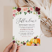 herfst van de liefhebbende autiumn floral baby sho kaart