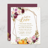 herfst van de liefhebbende floral baby shower call (Voorkant / Achterkant)
