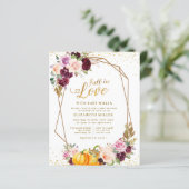 herfst van de liefhebbende floral baby shower call (Staand voorkant)