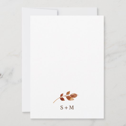 Herfst van de marine kaart (Achterkant)