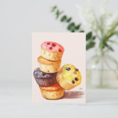 Herfst van de Muffin Tower Briefkaart (Staand voorkant)
