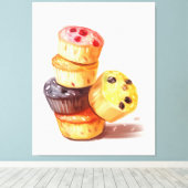 Herfst van de Muffin Tower Canvas Afdruk (Insitu (Houten vloer))