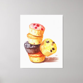 Herfst van de Muffin Tower Canvas Afdruk