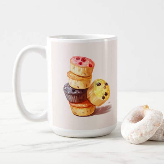 Herfst van de Muffin Tower Koffiemok (Met donut)