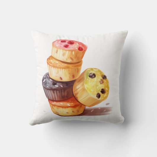 Herfst van de Muffin Tower Kussen (Achterkant)