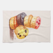 Herfst van de Muffin Tower Theedoek (Horizontaal)