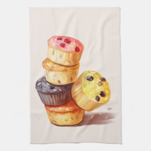 Herfst van de Muffin Tower Theedoek