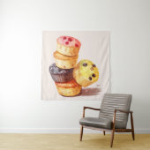 Herfst van de Muffin Tower Wandkleed (In situ)