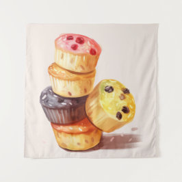 Herfst van de Muffin Tower Wandkleed