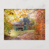 Herfst van de Park Pond - Fall Leaves Briefkaart (Voorkant)