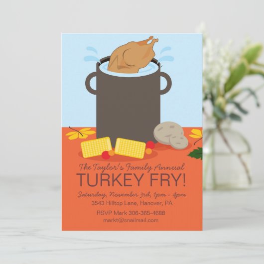 Herfst van de partij Fry Kaart (Staand voorkant)