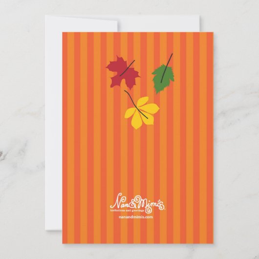 Herfst van de partij Fry Kaart (Achterkant)