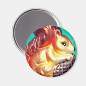  herfst van eekhoorn en pinecon magneet (Voorkant / Achterkant)