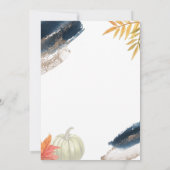 Herfst van een pompoenkind onder de douche kaart (Achterkant)