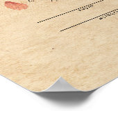 herfst van Floral Wedding Certificate "Heilige Mat Poster (Hoek)