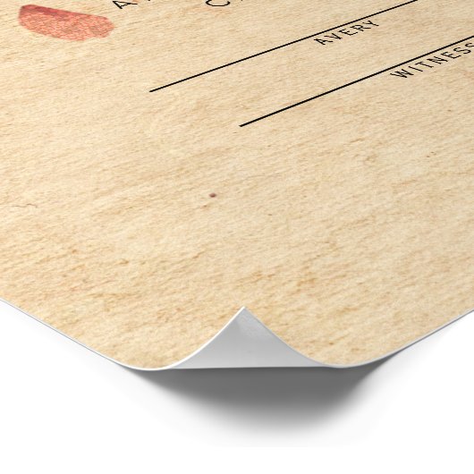 herfst van Floral Wedding Certificate "Heilige Mat Poster (Hoek)