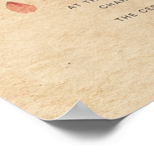 herfst van Floral Wedding Certificate "Heilige Mat Poster (Hoek)