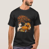 Herfst van geit met Pet  ophaalwagen P T-shirt (Voorkant)